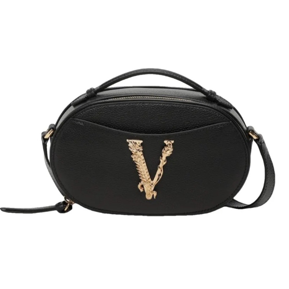 Versace Virtus Leather Handbag